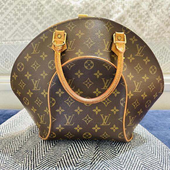 Louis Vuitton Monogram Canvas Ellipse MM Leather Satchel Handbag - Picture 1 of 16